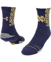 Men's Under Armour Navy Notre Dame Fighting Irish Special Games Playmaker Crew Socks