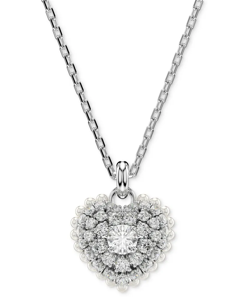 Swarovski Hyperbola Heart Pendant Necklace, 15" + 2-3/4" extender