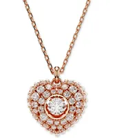 Swarovski Hyperbola Heart Pendant Necklace, 15" + 2-3/4" extender