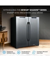 Newair Shadow Series Wine Cooler Refrigerator 18 Bottles & 59 Cans Dual Temperature Zones in Black