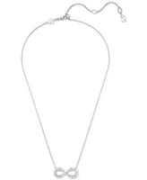 Swarovski Rhodium-Plated Crystal Infinity Pendant Necklace, 15" + 2-3/4" extender