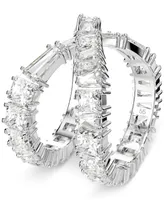 Swarovski Rhodium-Plated Square Crystal Infinity Ring