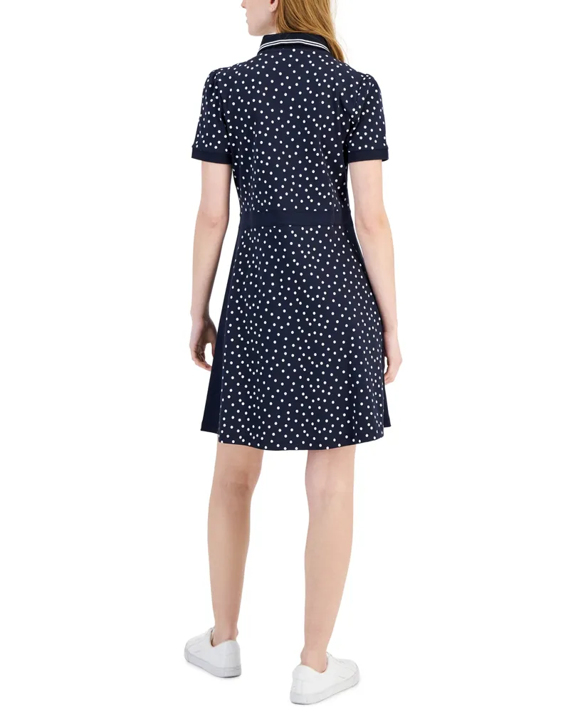 Tommy Hilfiger Women's Dot-Print A-Line Dress
