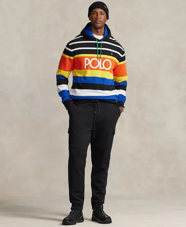 Polo Ralph Lauren Men's Big & Tall Logo Striped Fleece Hoodie