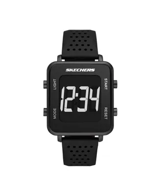 Skechers Men's Naylor Digital, Black-Tone Alloy Watch