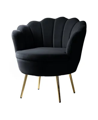 Modern Velvet Reclining Chair for Living Room Bedroom Powder