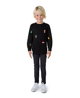 OppoSuits Toddler and Little Boys X-Mas Icons Fleece Sweater