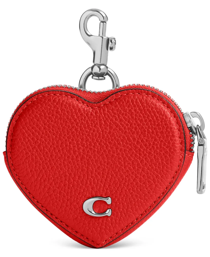 Coach Pebbled Leather Heart Coin Purse