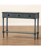 Baxton Studio Garvey French Provincial Finished Wood 3-Drawer Entryway Console Table