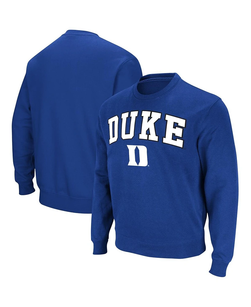 Colosseum Men's Duke Blue Devils Arch & Logo Pullover Sweatshirt