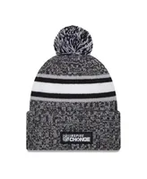 Men's New Era Heather Black Tennessee Titans 2023 Inspire Change Cuffed Knit Hat with Pom