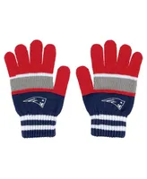 Women's Wear by Erin Andrews New England Patriots Stripe Glove and Scarf Set