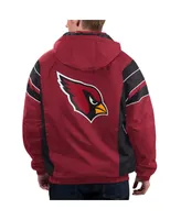 Men's Starter Cardinal, Black Arizona Cardinals Home Team Half-Zip Hoodie Jacket