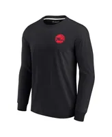 Men's and Women's Fanatics Signature Black Philadelphia 76ers Super Soft Long Sleeve T-shirt