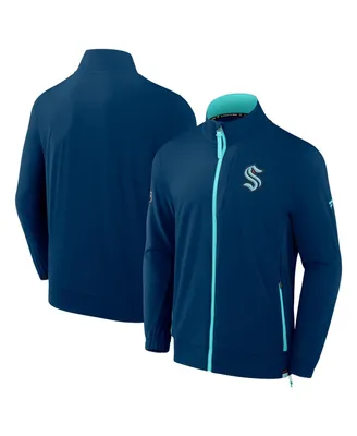 Men's Fanatics Deep Sea Blue Seattle Kraken Authentic Pro Rink Full-Zip Jacket