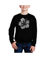 Mahalo - Big Boy's Word Art Crewneck Sweatshirt