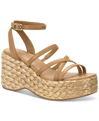 Sun + Stone Women's Finnickk Strappy Espadrille Wedge Sandals