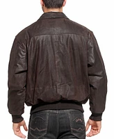 Landing Leathers Men A-2 Distressed Leather Flight Bomber Jacket