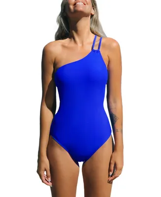 Women's Lace-Up Tummy Control One Piece Swimsuit
