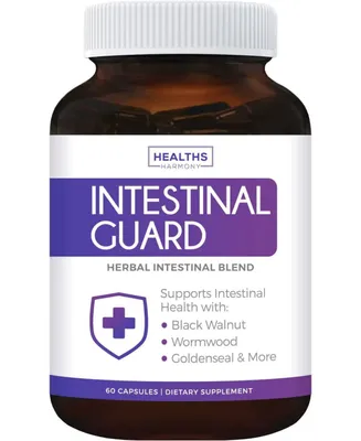 Health's Harmony Intestinal Guard Capsules, Potent Natural Formula with Wormwood, Black Walnut, Goldenseal, Pau D'Arco, Clove, Garlic & More, Health's