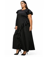 L I V D Plus Vivienne Ruffled Maxi Dress