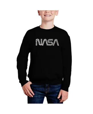 Worm Nasa - Big Boy's Word Art Crewneck Sweatshirt