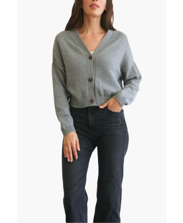 Paneros Clothing Women's Cotton Diana Crop Cardigan Sweater