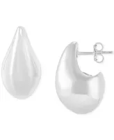 Polished Teardrop Sculptural Stud Earrings in 14k Gold, 22mm