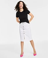 On 34th Women's Short-Sleeve Crewneck Modal T-Shirt, Created for Macy's