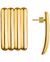 Oma The Label 18k Gold-Plated Ribbed Drop Earrings