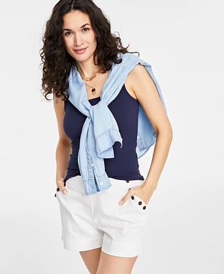 On 34th Women's Ribbed Square-Neck Tank, Created for Macy's