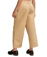 Lucky Brand Women's Pleated Cropped Wide-Leg Pants