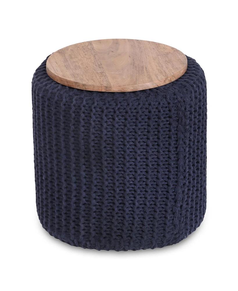 Loft Lyfe Marguerite Cotton Yarn 3-in-1 Pouf/Ottoman