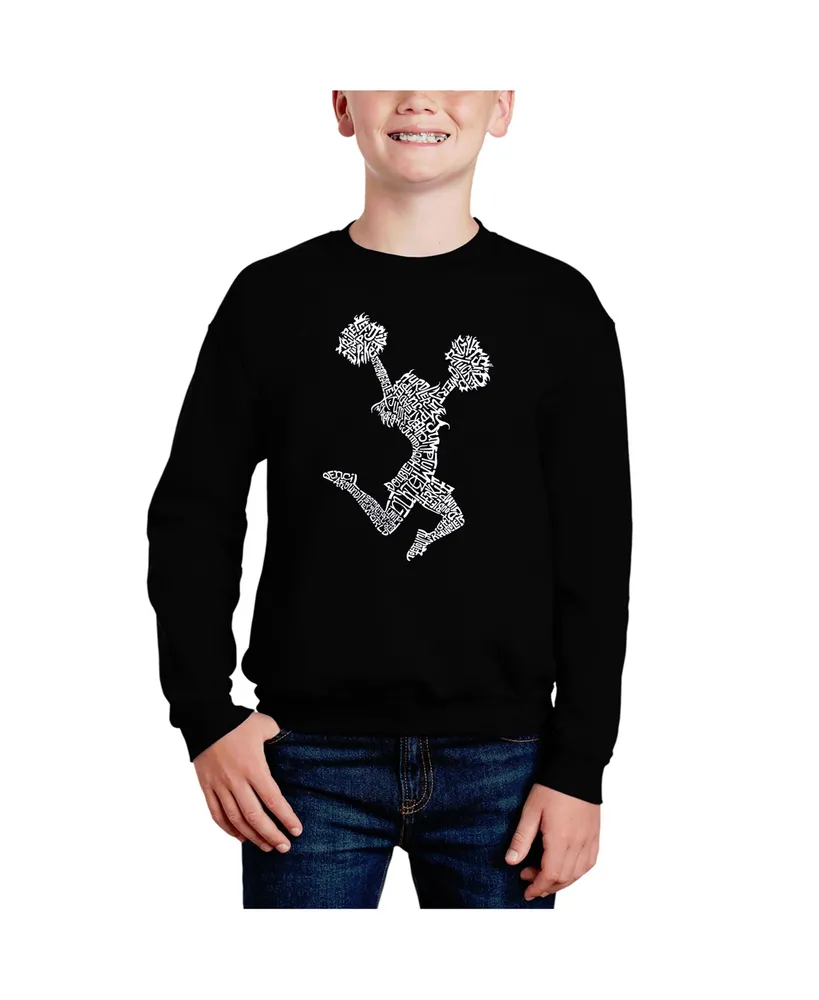 Cheer - Big Boy's Word Art Crewneck Sweatshirt