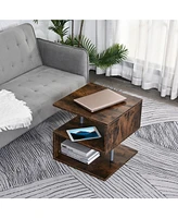 Homcom 20" Modern End Table, Accent Side Table, S-Shaped Coffee Table