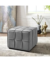 Loft Lyfe Nitudra Velvet Cube Ottoman