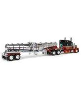 1/64 Burnt Orange Peterbilt w/ 63in Mid-Roof Sleeper & Polar Deep Drop Tanker, Dcp by First Gear