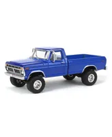 Green light 1/64 Lifted Ford 4WD Pickup Truck Blue Metallic