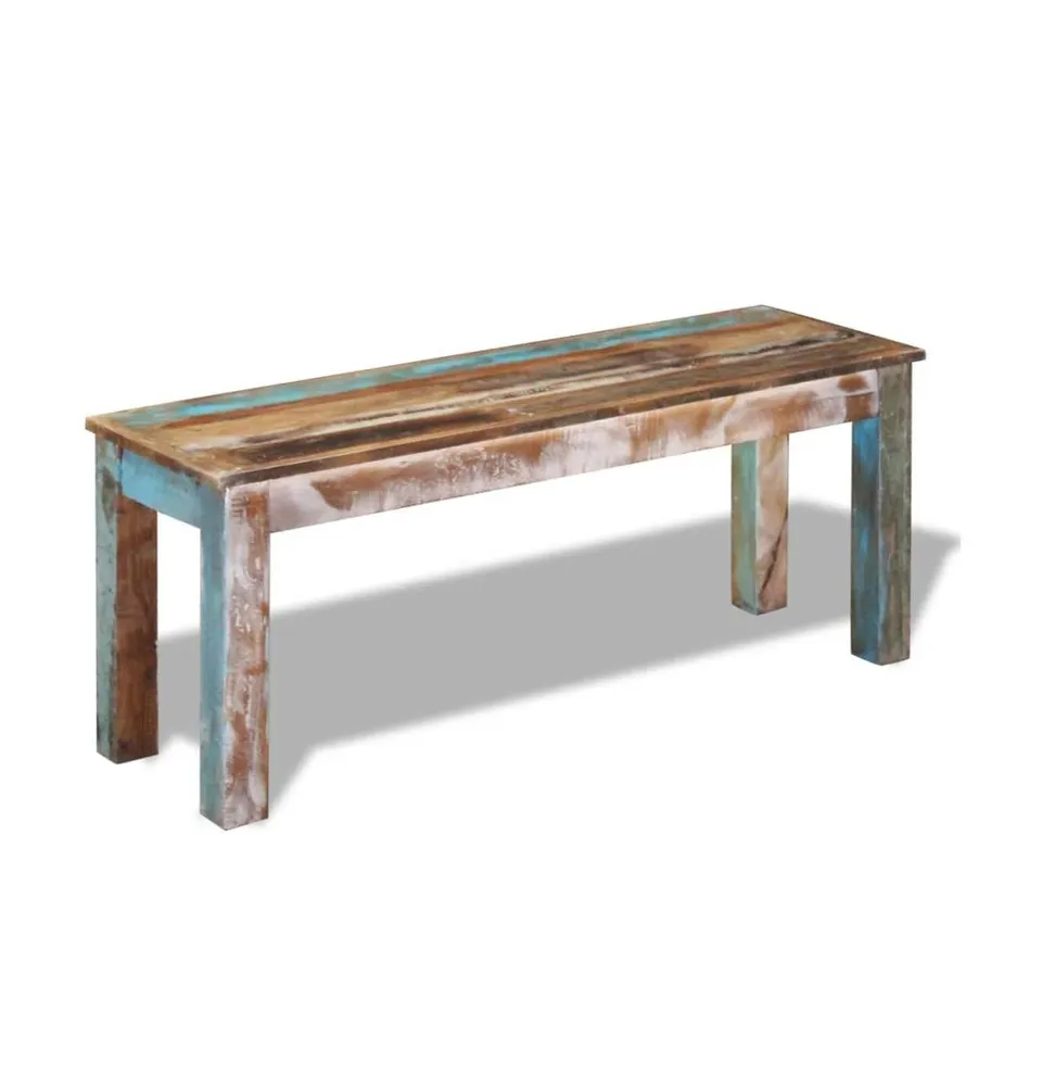 Bench Solid Reclaimed Wood 43.3"x13.8"x17.7"