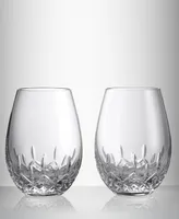 Waterford Lismore Essence Red Wine Stemless 20.5 oz, Set of 2