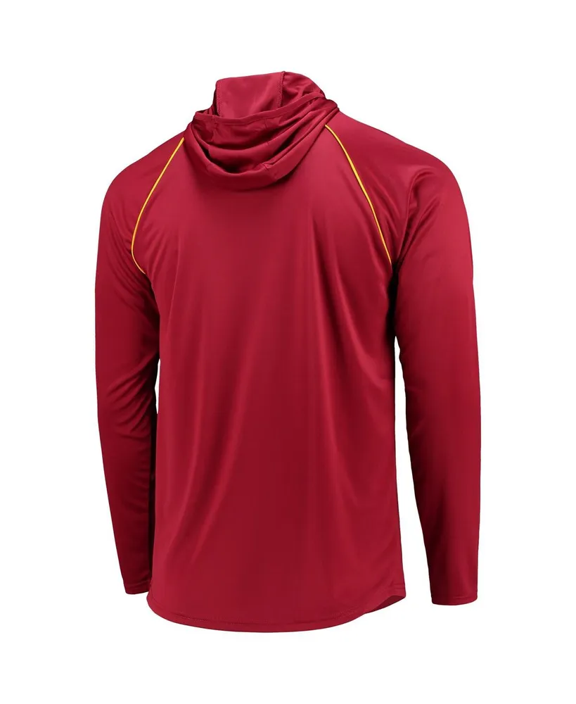 Men's Starter Burgundy Washington Football Team Raglan Long Sleeve Hoodie T-shirt