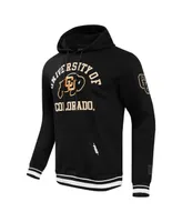 Men's Pro Standard Black Colorado Buffaloes Classic Stacked Logo Pullover Hoodie