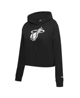 Women's Pro Standard Black Miami Heat 2023/24 City Edition Cropped Pullover Hoodie