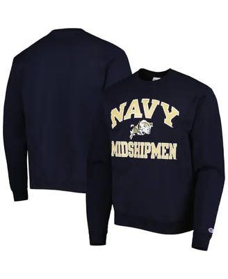Men's Champion Navy Midshipmen High Motor Pullover Sweatshirt