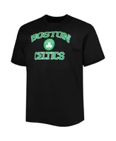 Men's Black Boston Celtics Big and Tall Heart & Soul T-shirt