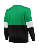 Men's Fanatics Kelly Green, Black Boston Celtics Big and Tall Split Pullover Sweatshirt