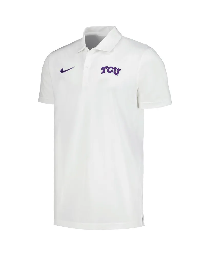 Men's Nike White Tcu Horned Frogs Sideline Polo Shirt