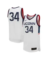 Men's Nike #34 White UConn Huskies Replica Basketball Jersey