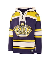 Men's '47 Brand Purple Los Angeles Kings Superior Lacer Pullover Hoodie