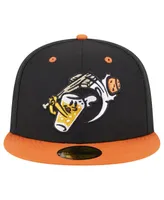 Men's New Era Black West Michigan Whitecaps Theme Nights Beer City Bung Hammers 59FIFTY Fitted Hat